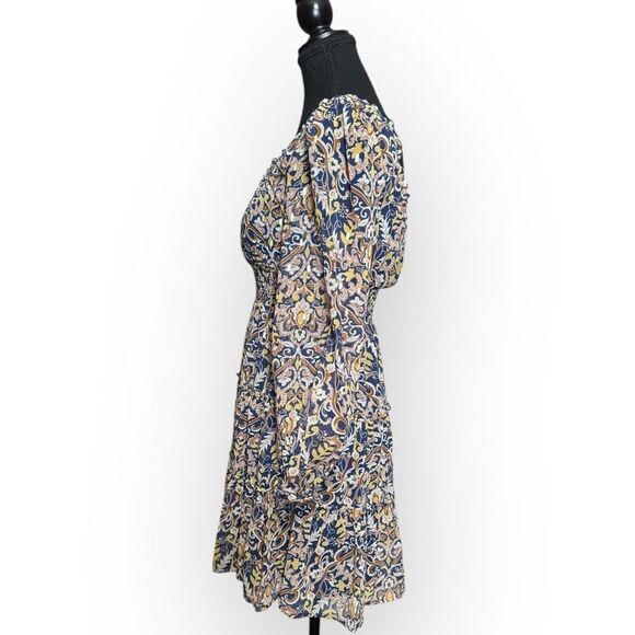 NWOT City Studio Floral Print Mini Dress Blue Small - Picture 7 of 11